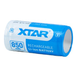 XTAR 16340 850mAh Battery - Protected Button Top, product view 3
