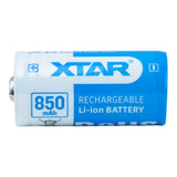 XTAR 16340 850mAh Battery - Protected Button Top, product view 4