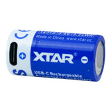 XTAR 16340 900mAh USB-C - Protected Button Top, product view 3
