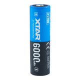 XTAR 21700 6000mAh Battery - Protected Button Top
