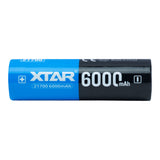 XTAR 21700 6000mAh Battery - Protected Button Top, product view 4