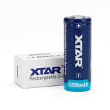 XTAR 26650 5200mAh Battery - Protected Button Top, product view 2