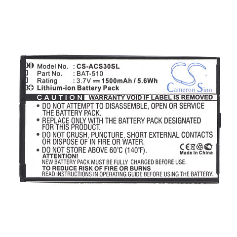 Acer BT0010S00111308990BATA1 Battery 3.7V 1500mAh - Compatible Replacement