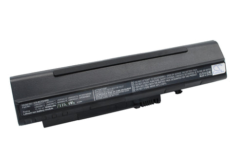 Acer Aspire one A110X Black Edition Battery 11.1V 10400mAh - Compatible Replacement