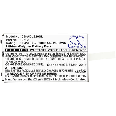 Additel 9702 Battery 7.4V 3200mAh - Compatible Replacement