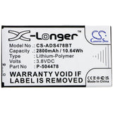 Cameron Sino CS-ADS478BT Battery 2800 mAh Li-Polymer — product view 3