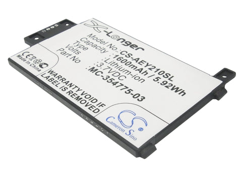 Amazon 58-000008 Battery 3.7V 1600mAh Li-Ion - Compatible Replacement