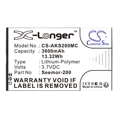 Cameron Sino CS-AKS200MC Battery 3600 mAh Li-Polymer — battery pack
