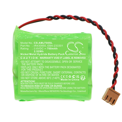 Amano EBA-233301 Battery 3.6V 700mAh Ni-MH - Compatible Replacement