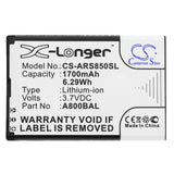 Avus S62 Battery 3.7V 1700mAh - Compatible Replacement