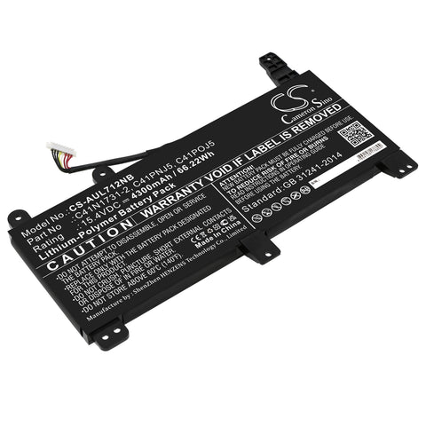 Asus ROG Strix Scar II GL704GW-EV021T Battery 15.4V 4300mAh - Compatible Replacement