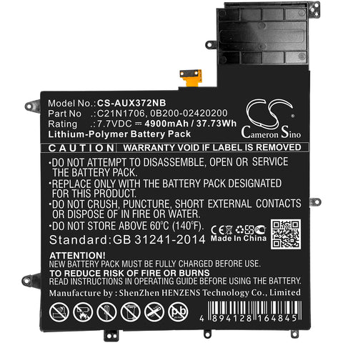 Asus ZenBook Flip S UX370UA Battery 7.7V 4900mAh - Compatible Replacement
