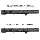 Asus X551MAV-BING-SX1017B Battery 11.25V 2600mAh - Compatible Replacement