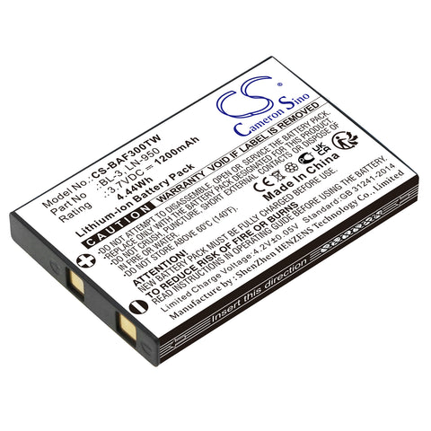Intek KT-950EE Battery 3.7V 1200mAh - Compatible Replacement