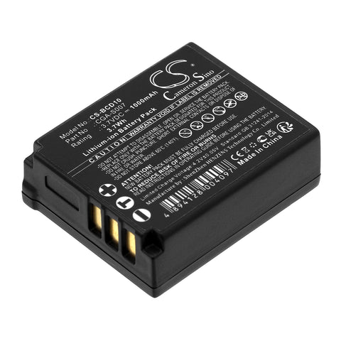 Cameron Sino CS-BCD10 — whole battery angle with label