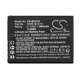 Panasonic Lumix DMC-ZS7S Battery 3.7V 890mAh - Compatible Replacement