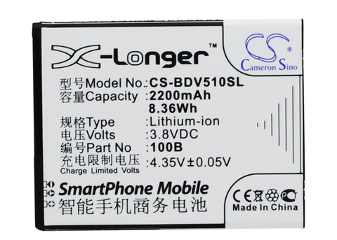 100+ 100B Battery 3.8V 2200mAh Li-Ion - Compatible Replacement