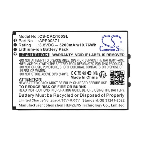 CAT APP00371 Battery 3.8V 5200mAh Li-Ion - Compatible Replacement