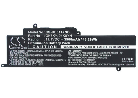 Dell Inspiron 11 3158 Battery 11.1V 3900mAh - Compatible Replacement