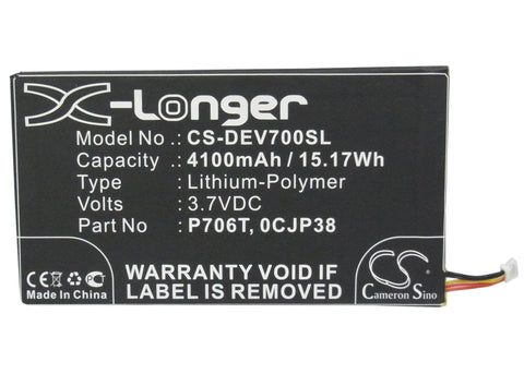 Dell 0CJP38 Battery 3.7V 4100mAh Li-Polymer - Compatible Replacement