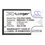 Bea-fon S400_EU001B Battery 3.7V 900mAh - Compatible Replacement