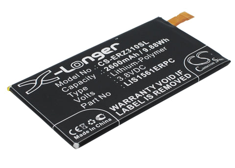 Sony Ericsson Cosmos DS Battery 3.8V 2600mAh Li-Polymer - Compatible Replacement
