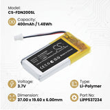 Cameron Sino CS-FDN200SL Battery 400 mAh Li-Polymer — battery pack