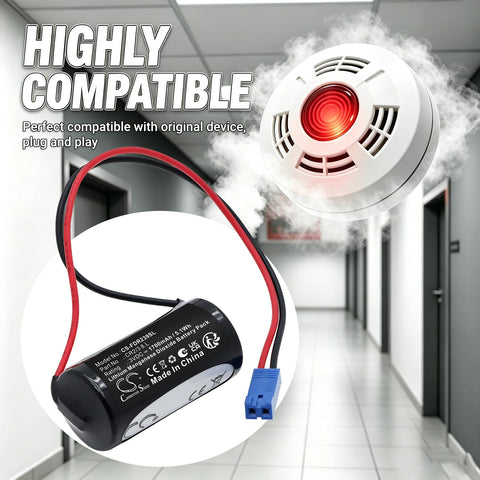 FDK CR2/3 8.L With BERG-2P connector Battery 3V 1700mAh Li-MnO2 - Compatible Replacement