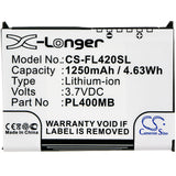 Fujitsu S26391-K165-V562 Battery 3.7V 1250mAh - Compatible Replacement