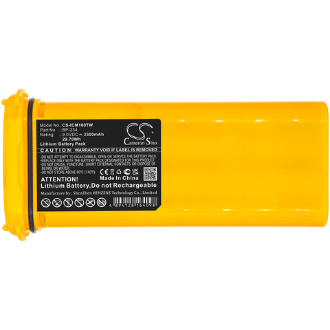 Icom IC-GM1600E Battery 9V 3300mAh - Compatible Replacement
