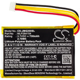 Cameron Sino CS-JMG200SL Battery 730 mAh Li-Polymer — product view 2