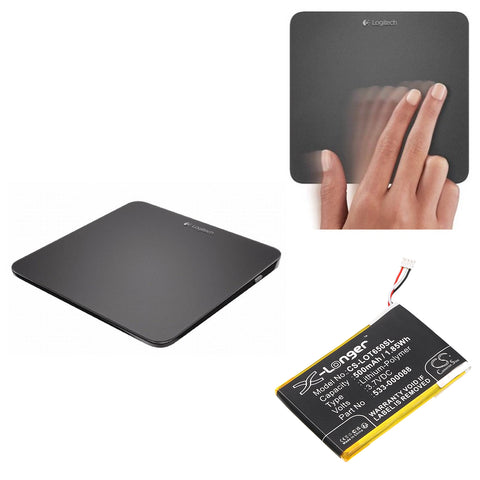 Logitech Touchpad T650 Battery 3.7V 500mAh Li-Polymer - Compatible Replacement