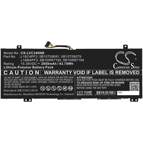 CS-LVC340NB battery product image 1
