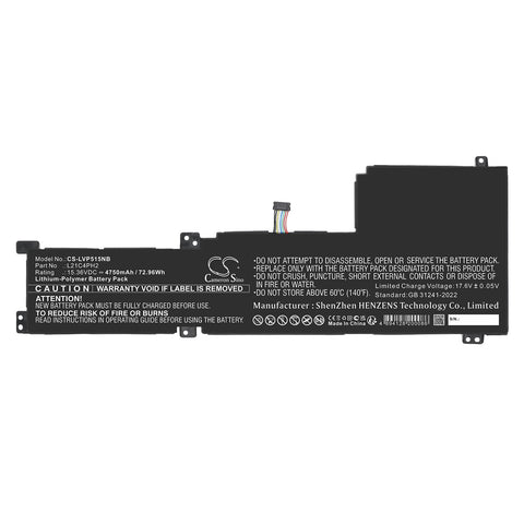 Lenovo IdeaPad 5-15IIL05 Battery 15.36V 4750mAh - Compatible Replacement