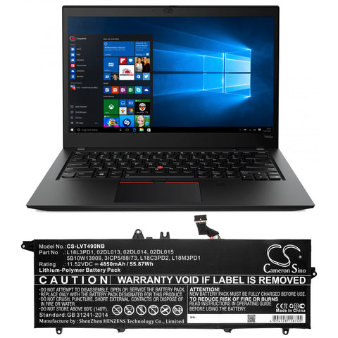 CS-LVT490NB battery product image 1