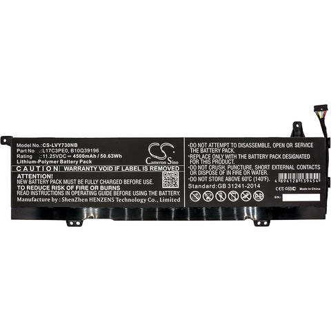 Lenovo Yoga 730-13IKB Battery 11.25V 4500mAh - Compatible Replacement