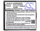 Motorola A855 Sholes Android Battery 3.7V 1600mAh - Compatible Replacement