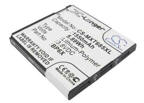 Motorola XT615 Battery 3.8V 1550mAh - Compatible Replacement