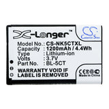Nokia 6700 classic Illuvial Battery 3.7V 1200mAh - Compatible Replacement