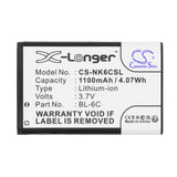 Nokia 6265 Battery 3.7V 1100mAh - Compatible Replacement