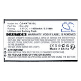 CS-NKT161SL battery product image 2