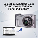 Casio Exilim EX-Z2000 Battery 3.7V 1950mAh - Compatible Replacement