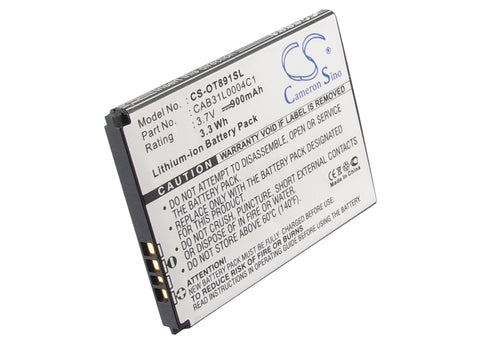 TCL A998 Battery 3.7V 900mAh Li-Ion - Compatible Replacement