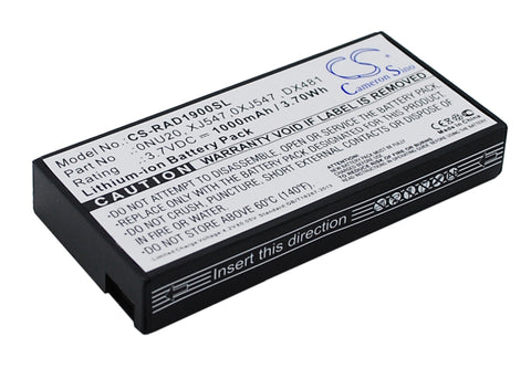 Cameron Sino CS-RAD1900SL — labelled whole battery angle