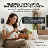 Ray-ban Meta Wayfarer Charging Case Battery 3.7V 2600mAh - Compatible Replacement