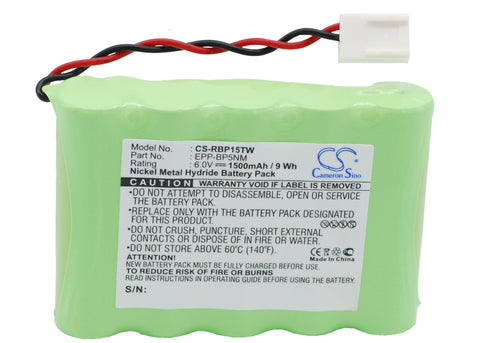 Ritron Jobcom Battery 6V 1500mAh - Compatible Replacement