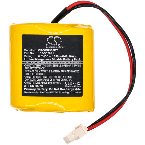 Visonic 103-302891 Battery 6V 1350mAh Li-MnO2 - Compatible Replacement