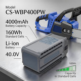 Wild Badger Power 40V Hedge Trimmer and Brush Cutter Blade Battery 40.0V 4000mAh - Compatible Replacement