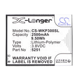Wiko Robby Battery 3.8V 2500mAh - Compatible Replacement