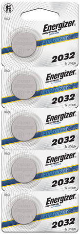 Energizer ECRN2032 lithium coin batteries in a five-cell tear strip; order includes 1000 individual batteries